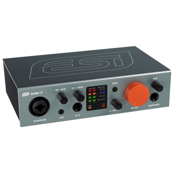 ESI Audio 25 0061 Amber i1 USB Ses Kartı | Gitar ve Mikrofon Girişli Başlangıç Seviyesi Arayüz